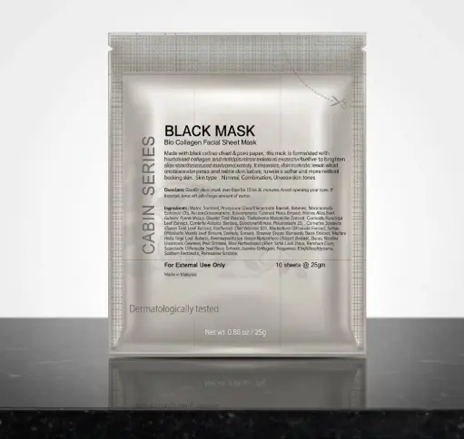 [BUE-BCCLM-10IN1] Bio-Collagen Black Mask 25gm (10's/pack)